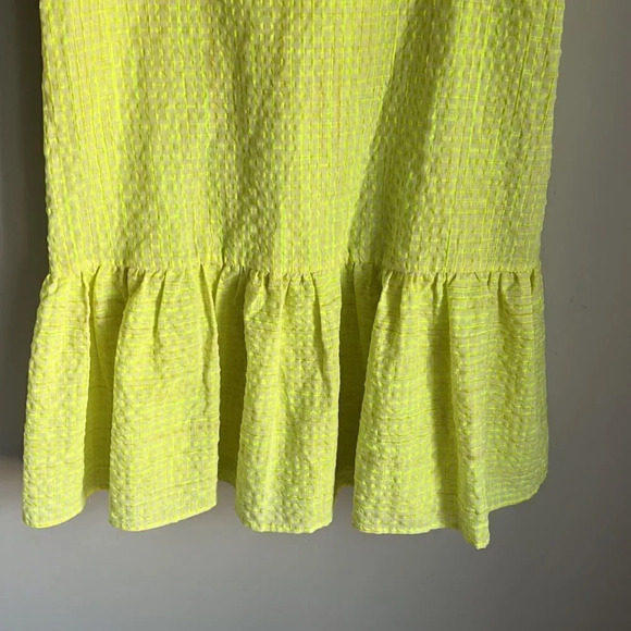 Anthropologie Corey Lynn Calter Yellow  Mariah Textured Mini Dress Size Medium - Picture 11 of 13